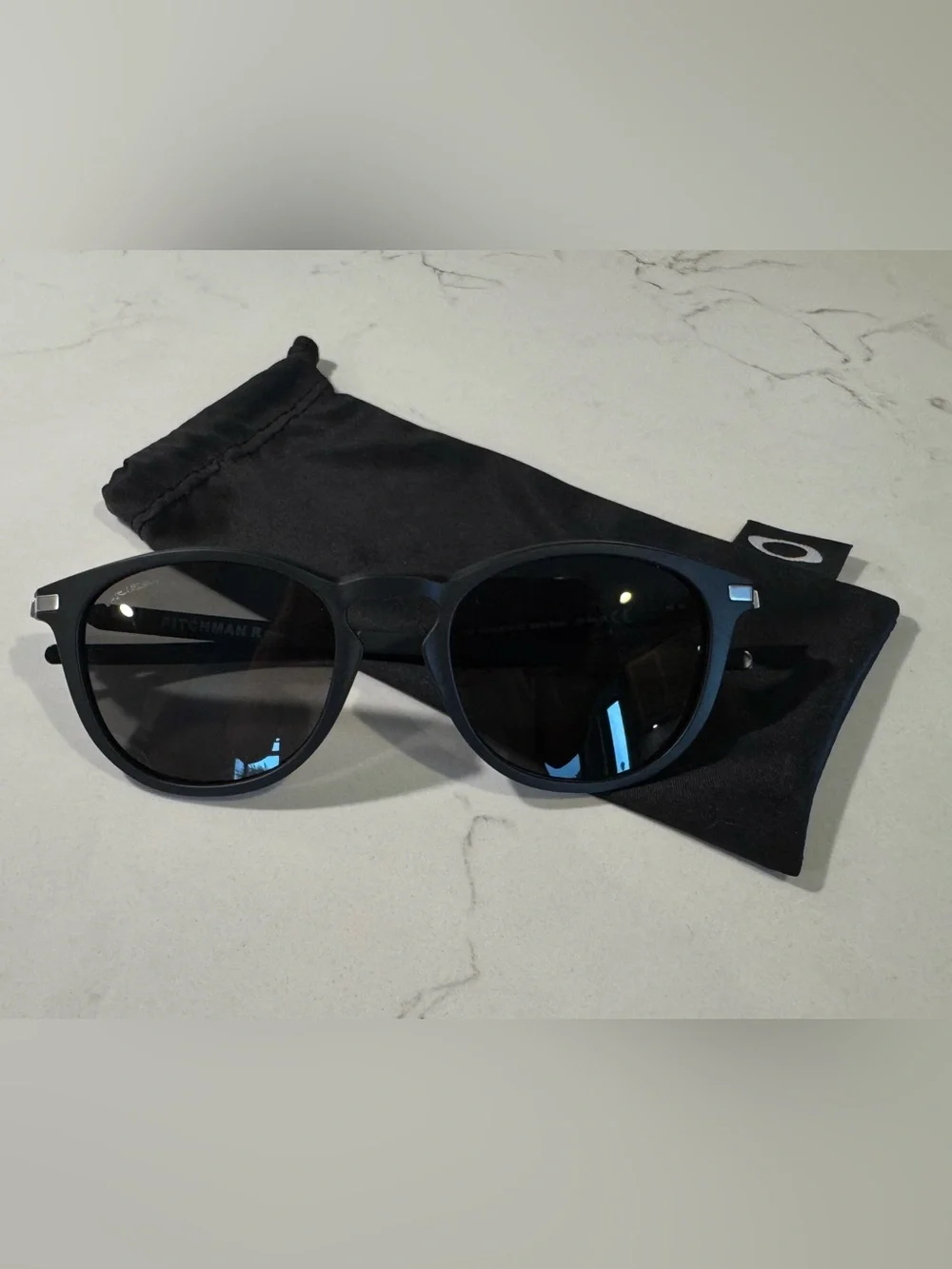 Oakley Pitchman R Black Sunglasses with Purple Lenses